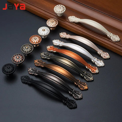 JAYA Modern Minimalist Pastoral Solid Zinc Alloy Handle Drawer Cabinet Clothes Handle Knob