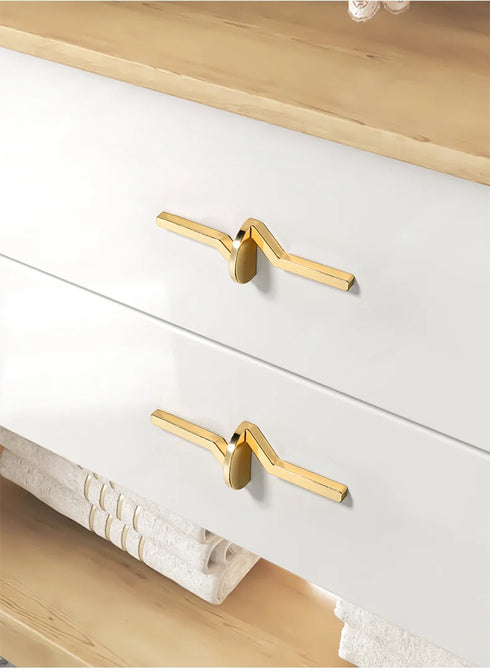 JAYA Gun Gray Copper Natural Color Minimalist Cabinet Drawer Bedside Table Handle Shoe Cabinet  Furniture Zinc Alloy Handle