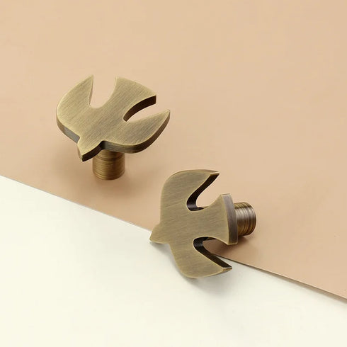 JAYA Creative Personalized French Retro Cabinet Shoe Drawer Handles Solid Brass Wall Cabinet Drawer Handles