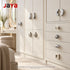 JAYA Furniture Hardware Modern Simple Semicircular Silver Pulls Wardrobe Door Knobs Zinc Alloy Handle