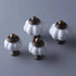 JAYA White Ceramic and Clear Acrylic Cabinet Knobs Pumpkin Shape Single Hole Drawer Pulls for Kitchen Wardrobe Dresser Cupboard