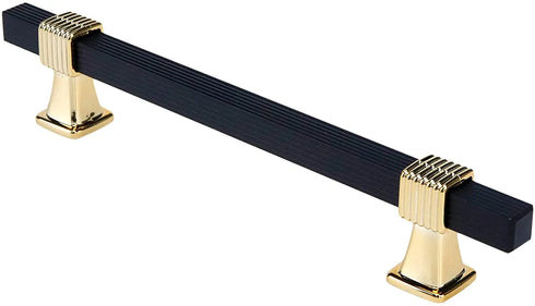 JAYA Black Gold Fluted Cabinet Pull Handles Modern Ribbed Bar Drawer Wardrobe Cupboard Kitchen Furniture Hardware Multiple Sizes