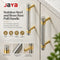 JAYA Stainless Steel and Brass Base Furniture Kitchen Cabinet Pull Handle Drawer and Dresser Pulls Knobs Pulls Handles Door Knob