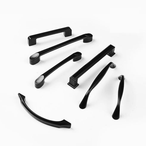 JAYA Cabinet door handle furniture hardware black cabinet door drawer zinc alloy handle