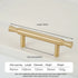 JAYA Solid Brass Cabinet Pull Handles and Knobs Satin Gold Furniture Hardware for Kitchen Drawers Wardrobe Doors