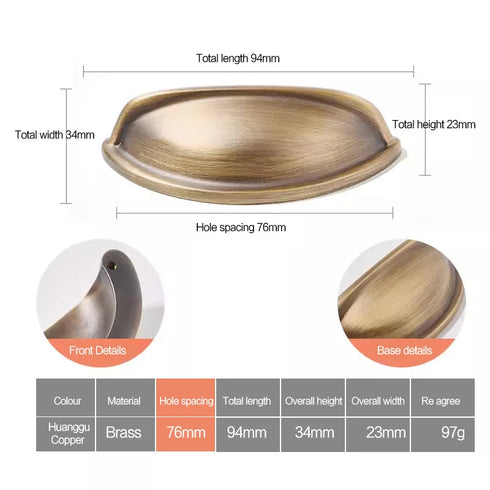 JAYA Antique Brass Finish Cabinet Knobs with Backplates Vintage Single Hole Drawer Pulls for Kitchen Wardrobe Dresser Furniture