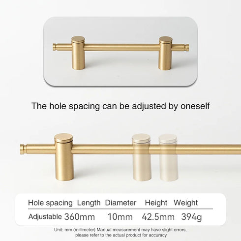 JAYA 2024 High Quality Brass Handle American Modern Adjustable Simple Gold Cabinet Furniture Hardware Door Handle