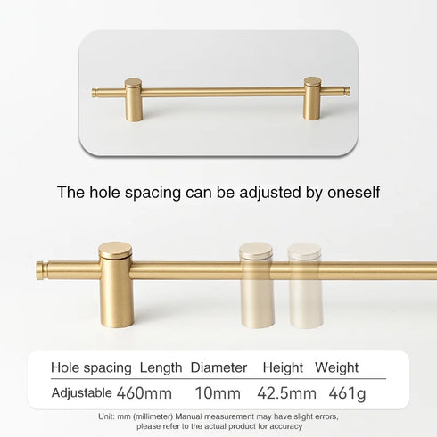 JAYA 2024 High Quality Brass Handle American Modern Adjustable Simple Gold Cabinet Furniture Hardware Door Handle