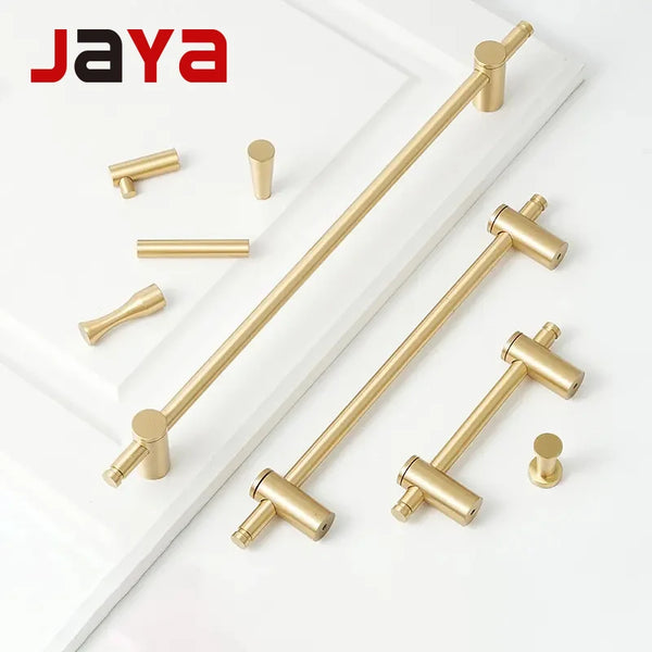 JAYA 2024 High Quality Brass Handle American Modern Adjustable Simple Gold Cabinet Furniture Hardware Door Handle