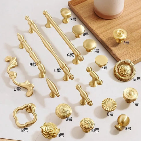 JAYA 2024 High Quality Single Brass Handle Hardware Door Knobs Brass Cabinet Handles