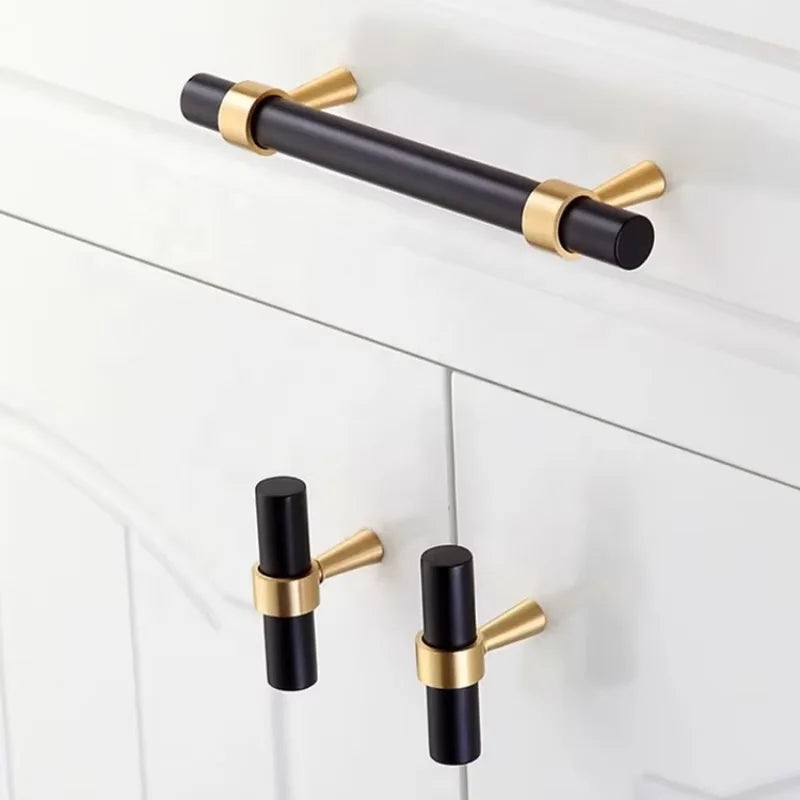 JAYA 2025 High Quality Brass Handle American Modern Gold Black Drawer Cabinet Furniture Hardware Door Handle Knobs