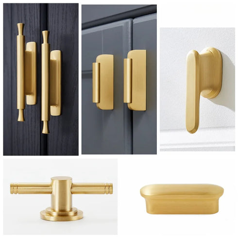 JAYA 2025 New Design Solid Brass Handle New Chinese Style Light Luxury Furniture Door Handle