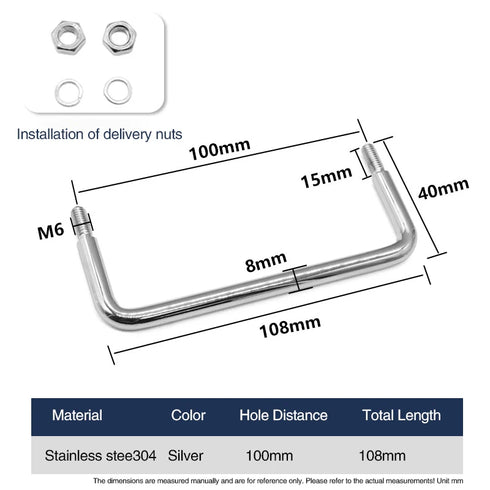 JAYA 304 Stainless Steel Industrial Handle Carbon Steel Distribution Box Equipment External Screw Handle Handle External Screw