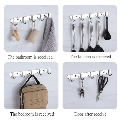 JAYA Adhesive Hook Rack Door Hook Stainless Steel Wall Mount Towel Hook