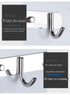 JAYA Adhesive Hook Rack Door Hook Stainless Steel Wall Mount Towel Hook