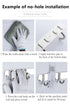 JAYA Adhesive Hook Rack Door Hook Stainless Steel Wall Mount Towel Hook