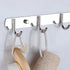 JAYA Adhesive Hook Rack Door Hook Stainless Steel Wall Mount Towel Hook