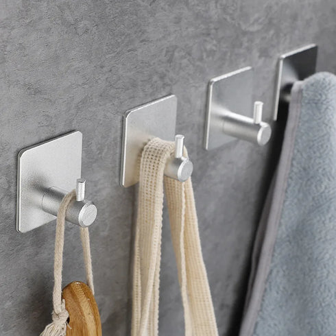 JAYA Adhesive Wall Hook Sticky Multifunctional Metal Hanger Rack Towel Hook Bathroom Storage Organization Kitchen Accessories