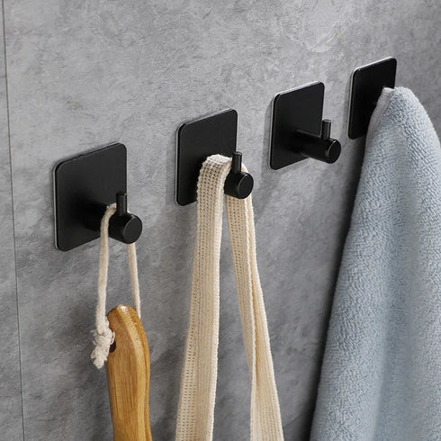 JAYA Adhesive Wall Hook Sticky Multifunctional Metal Hanger Rack Towel Hook Bathroom Storage Organization Kitchen Accessories