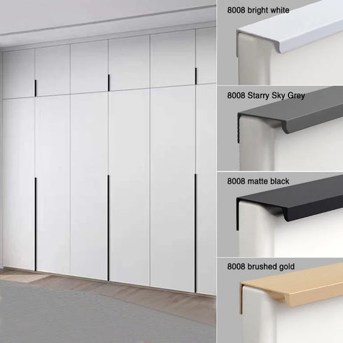 JAYA Aluminium Alloy Edge-Sealed Side-Mounted Cabinet Wardrobe Door with Invisible Seam Furniture Door Handle