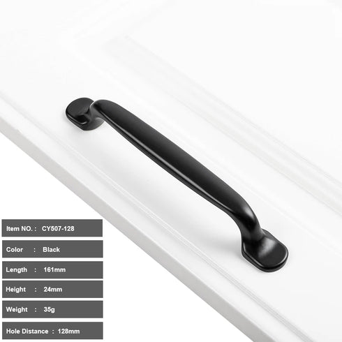 JAYA Aluminium Alloy Pulls Furniture Hardware Kitchen Cabinet Cupboard Dresser Wardrobe Drawer Door Black Modern Pull Handles