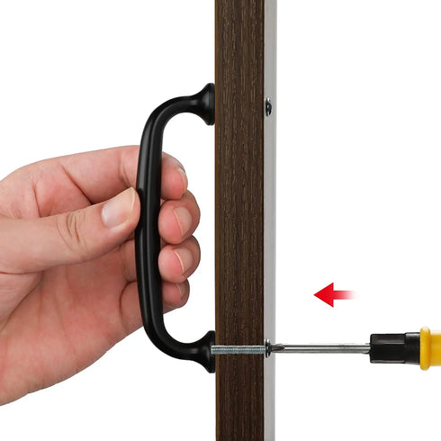 JAYA Aluminium Alloy Pulls Furniture Hardware Kitchen Cabinet Cupboard Dresser Wardrobe Drawer Door Black Modern Pull Handles