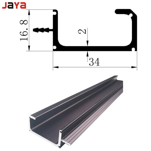 JAYA Aluminum alloy thickened conventional G-shaped invisible edge handle kitchen hidden handle built-in card board handle