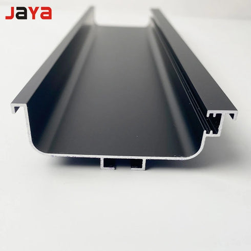 JAYA Aluminum alloy wardrobe with lamp cabinet body embedded upper, middle and lower cabinet invisible handle-free