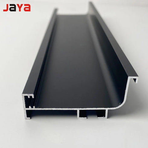 JAYA Aluminum alloy wardrobe with lamp cabinet body embedded upper, middle and lower cabinet invisible handle-free