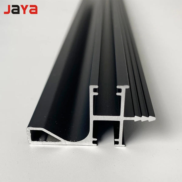 JAYA Aluminum alloy wardrobe with lamp cabinet body embedded upper, middle and lower cabinet invisible handle-free