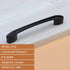 JAYA American Cabinet Drawer Aluminum Alloy Handle Black Closet Door Handle Modern Simple Single Hole Hardware Handle