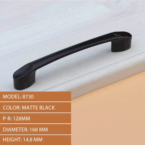 JAYA American Cabinet Drawer Aluminum Alloy Handle Black Closet Door Handle Modern Simple Single Hole Hardware Handle