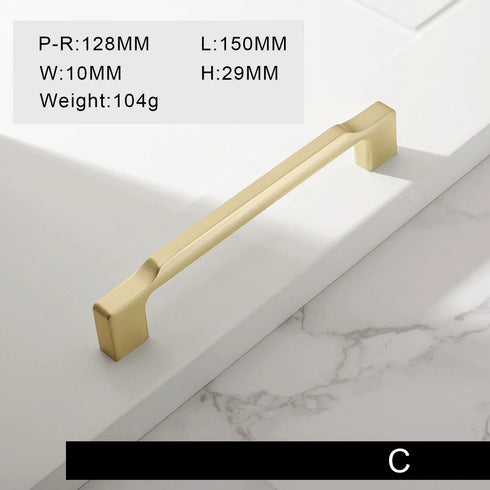 JAYA American light luxury handle golden simple cabinet door Nordic bathroom cabinet handle