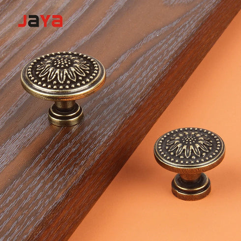 JAYA Anti-bronze Round Single Button Cabinet Drawer Handle Bedroom Dresser Kitchen Wardrobe Furniture Handle & Knob Living Room