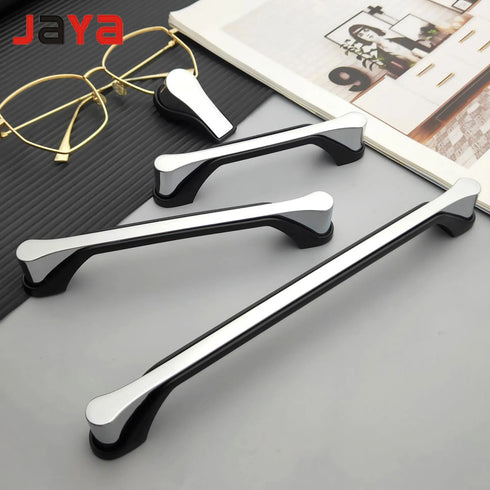 JAYA Bathroom Cabinet Drawer Cabinet Door Handle Wardrobe Handle Black And Gold Zinc Alloy Cabinet Door Extended Handle
