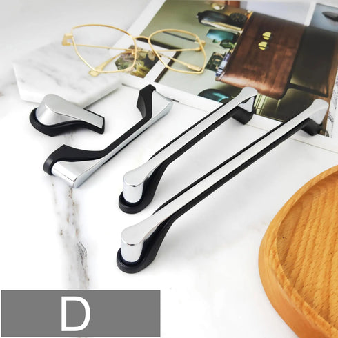 JAYA Bathroom Cabinet Drawer Cabinet Door Handle Wardrobe Handle Black And Gold Zinc Alloy Cabinet Door Extended Handle