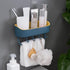JAYA Bathroom Double Layer Towel Rack Drain Rack Kitchen Double Color Traceless Hook Storage Rack