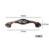 JAYA Bedroom Kitchen Cupboard Handle Classical Decorative Ceramic Antique Brass Zinc Alloy Style Furniture Door Handle