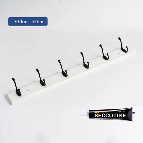 JAYA Bedroom Wall Hook Hanging Solid Wood Door Hanger Coat Hanging Clothes Bathroom 5 Hook