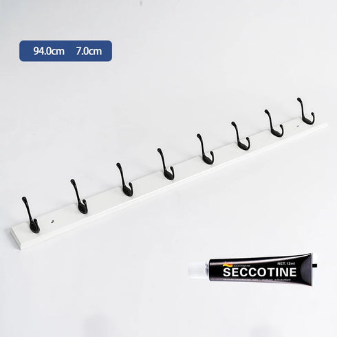 JAYA Bedroom Wall Hook Hanging Solid Wood Door Hanger Coat Hanging Clothes Bathroom 5 Hook