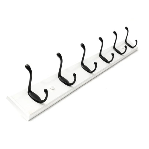 JAYA Bedroom Wall Hook Hanging Solid Wood Door Hanger Coat Hanging Clothes Bathroom 5 Hook