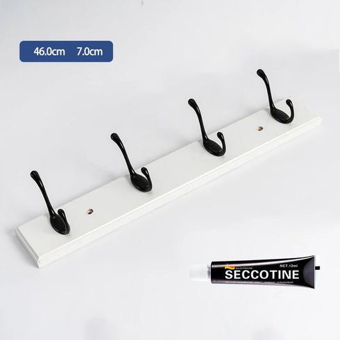 JAYA Bedroom Wall Hook Hanging Solid Wood Door Hanger Coat Hanging Clothes Bathroom 5 Hook