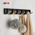 JAYA Black And Gold  Hook Door Hanger Hook Single Folding  Traceless Thickened Hanging Door Back Coat Hat Row Hook