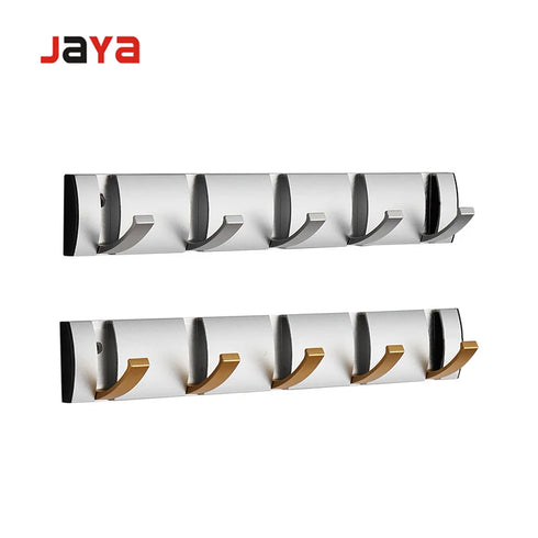 JAYA Black And Gold  Hook Door Hanger Hook Single Folding  Traceless Thickened Hanging Door Back Coat Hat Row Hook