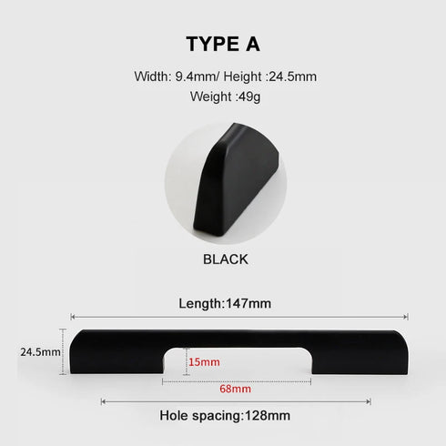 JAYA Black Cabinet Handles Gold Drawer Pulls Modern Brass Long Handles for Kitchen Furniture Sliding Door Knobs Hardware