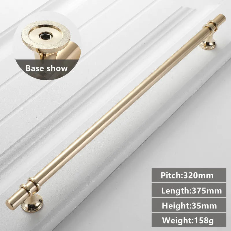 JAYA Black Kitchen Furniture Handles 128mm Solid Stainless Steel and Copper Cabinet Pulls for Door Drawer Modern CNC Appliance