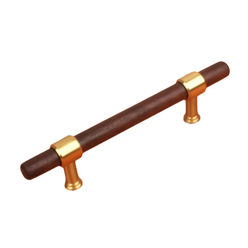 JAYA Brass Cupboard Handles Black Walnut Beech Cabinet Drawer Wardrobe Door Double Hole Long Handle