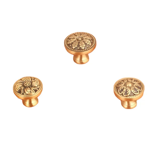 JAYA  Brass Cupboard Handles  Light Luxury Wardrobe Door square Round Drawer Furniture Handle