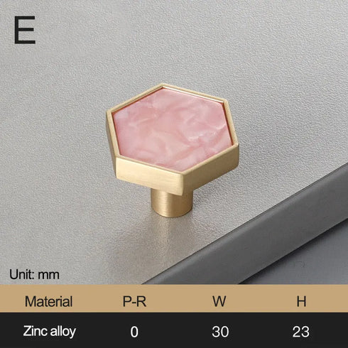 JAYA_Brass_Marble_Shell_Handle_Cabinet_Door_Wardrobe_Cabinet_Hook_Single_Hole_Hexagon_Handle