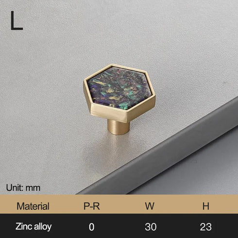 JAYA_Brass_Marble_Shell_Handle_Cabinet_Door_Wardrobe_Cabinet_Hook_Single_Hole_Hexagon_Handle